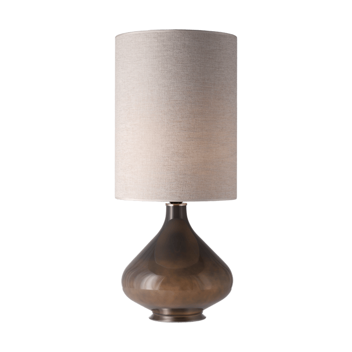 Flavia Tischleuchte grauer Lampenfuß - London Beige L - Flavia Lamps