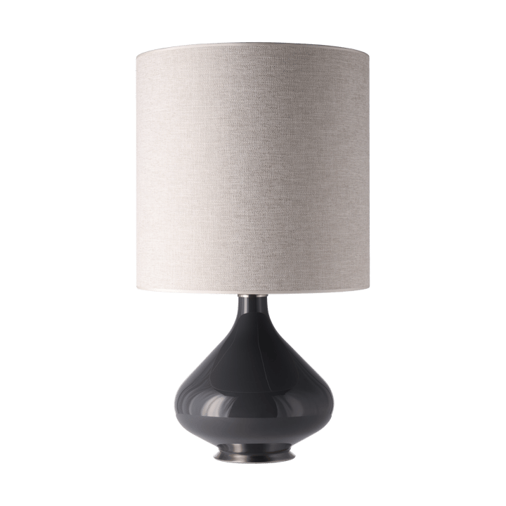 Flavia Tischleuchte grauer Lampenfuß - London Beige M - Flavia Lamps