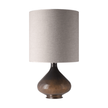 Flavia Tischleuchte grauer Lampenfuß - London Beige M - Flavia Lamps