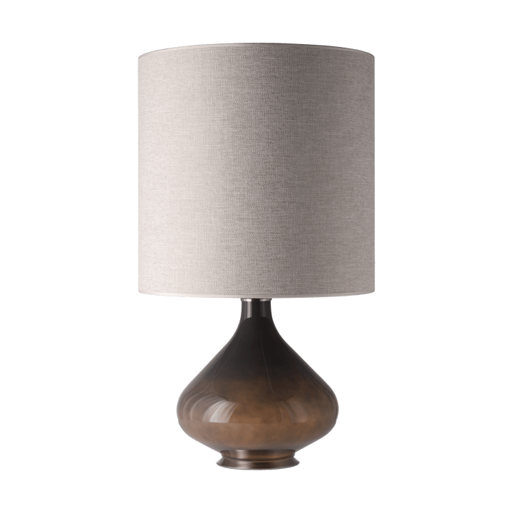 Flavia Tischleuchte grauer Lampenfuß, London Beige M Flavia Lamps