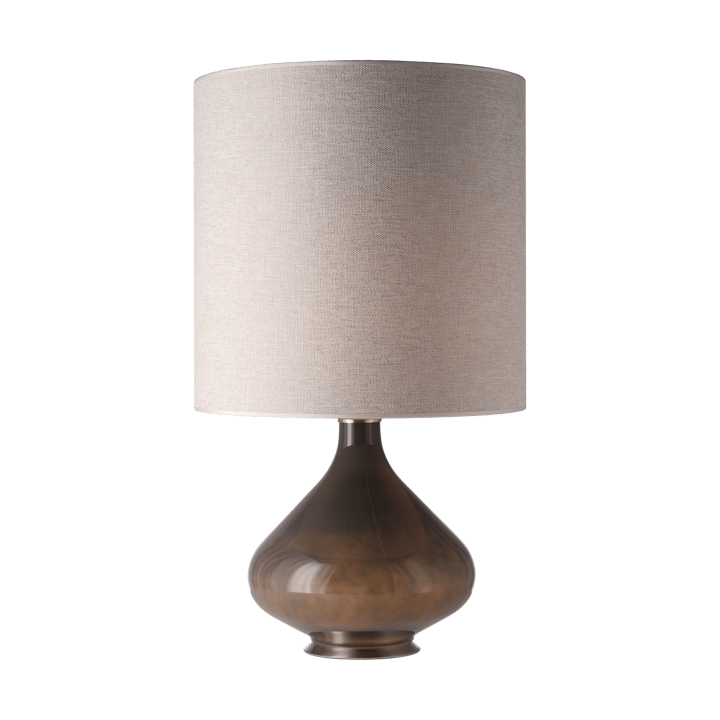 Flavia Tischleuchte grauer Lampenfuß, London Beige M Flavia Lamps