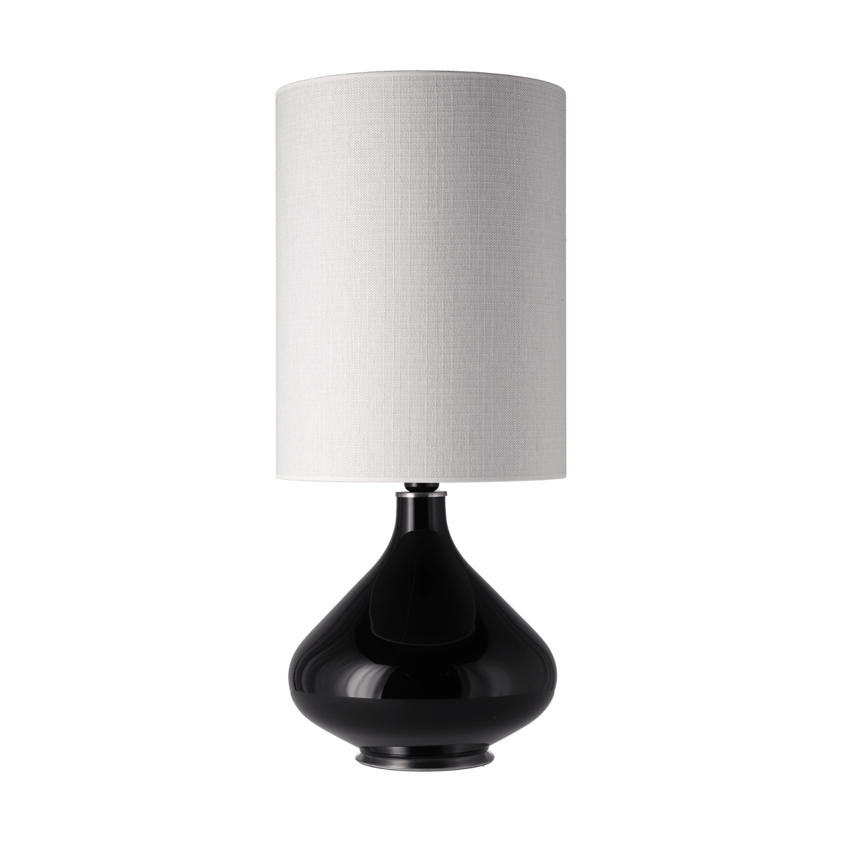 Flavia Lamps Flavia Tischleuchte schwarzer Lampenfuß Babel Beige L