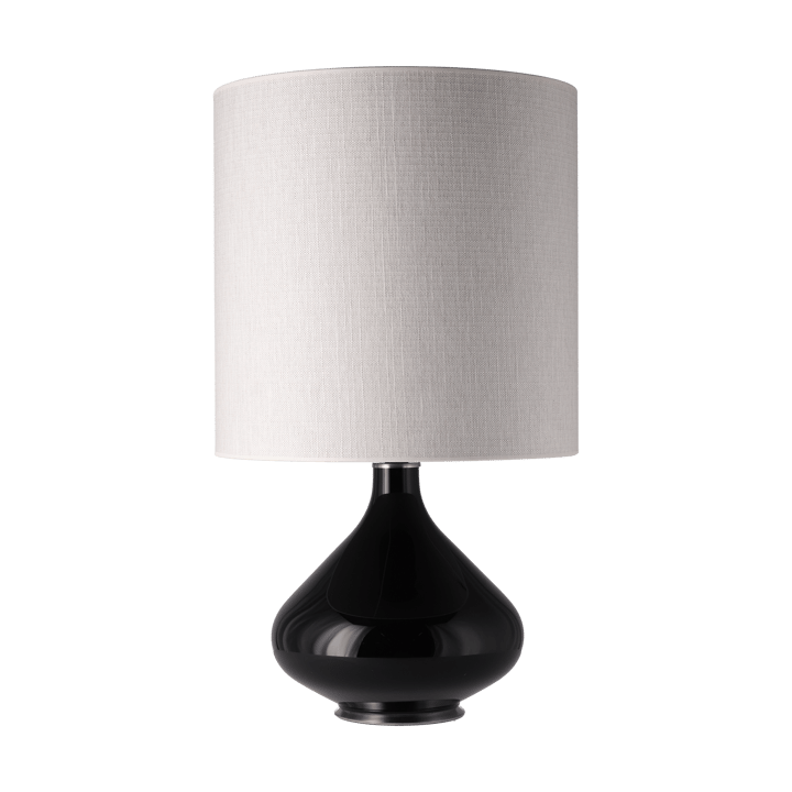 Flavia Tischleuchte schwarzer Lampenfuß - Babel Beige M - Flavia Lamps