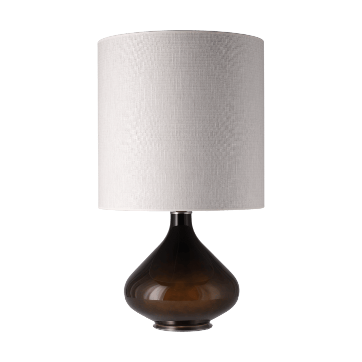 Flavia Tischleuchte schwarzer Lampenfuß, Babel Beige M Flavia Lamps