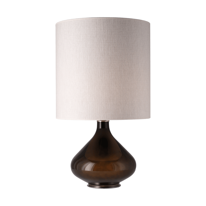 Flavia Tischleuchte schwarzer Lampenfuß, Babel Beige M Flavia Lamps