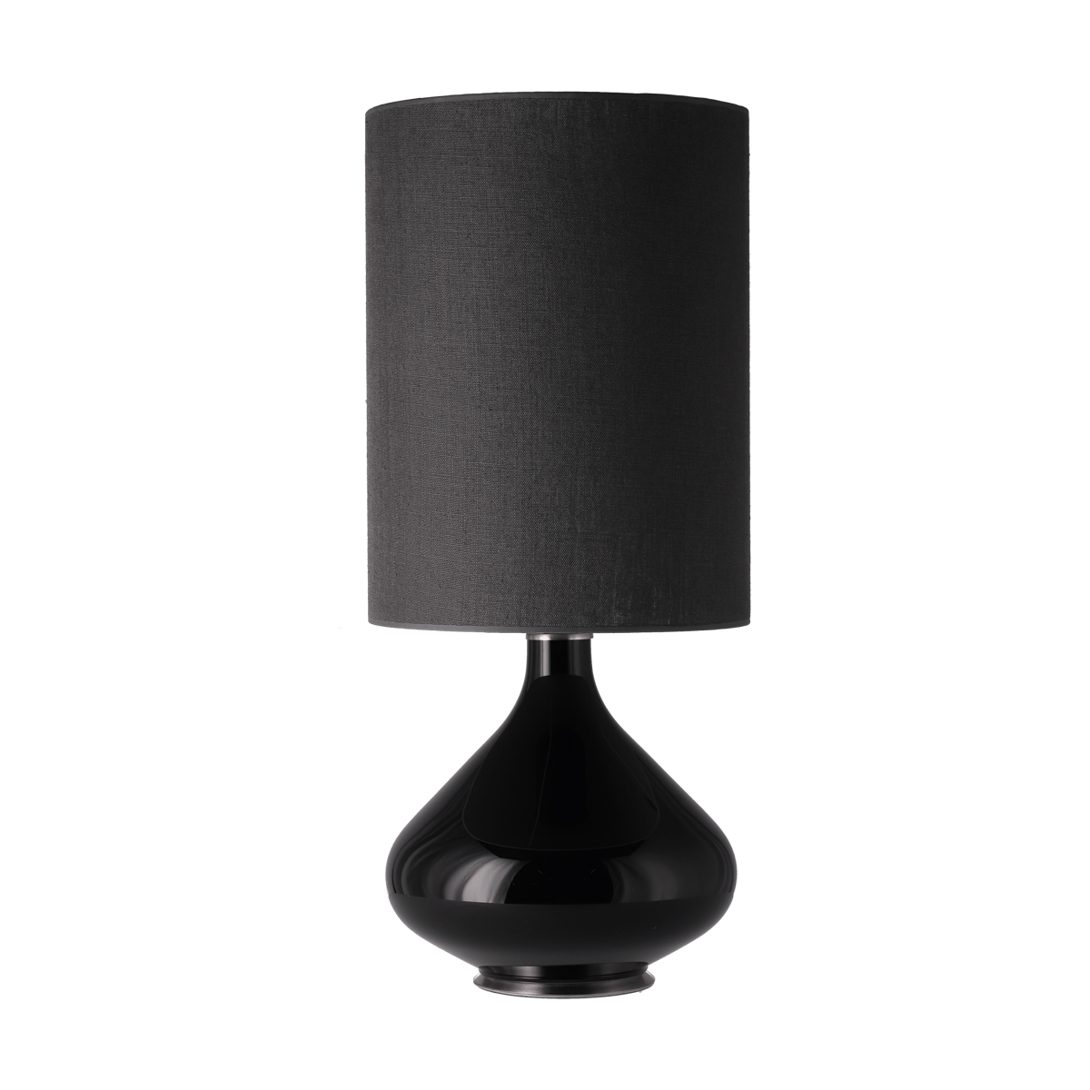 Flavia Lamps Flavia Tischleuchte schwarzer Lampenfuß Lino Negro L