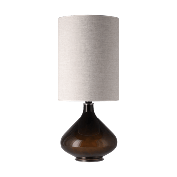 Flavia Tischleuchte schwarzer Lampenfuß - London Beige L - Flavia Lamps