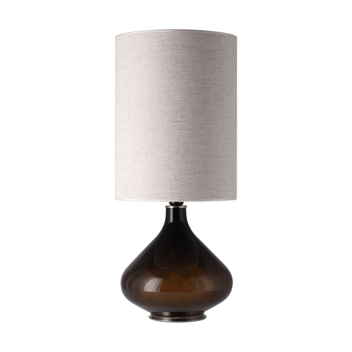 Flavia Tischleuchte schwarzer Lampenfuß, London Beige L Flavia Lamps