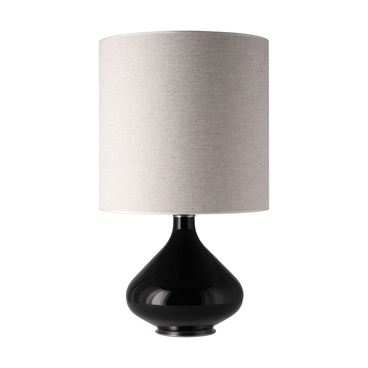 Flavia Tischleuchte schwarzer Lampenfuß - London Beige M - Flavia Lamps