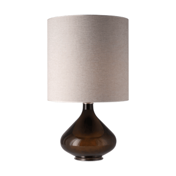 Flavia Tischleuchte schwarzer Lampenfuß - London Beige M - Flavia Lamps