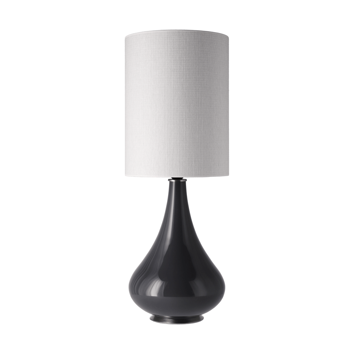 Flavia Lamps Renata Tischleuchte grauer Lampenfuß Babel Beige L