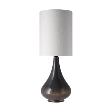 Renata Tischleuchte grauer Lampenfuß - Babel Beige L - Flavia Lamps