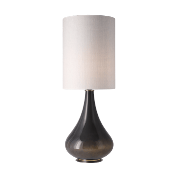 Renata Tischleuchte grauer Lampenfuß - Babel Beige L - Flavia Lamps