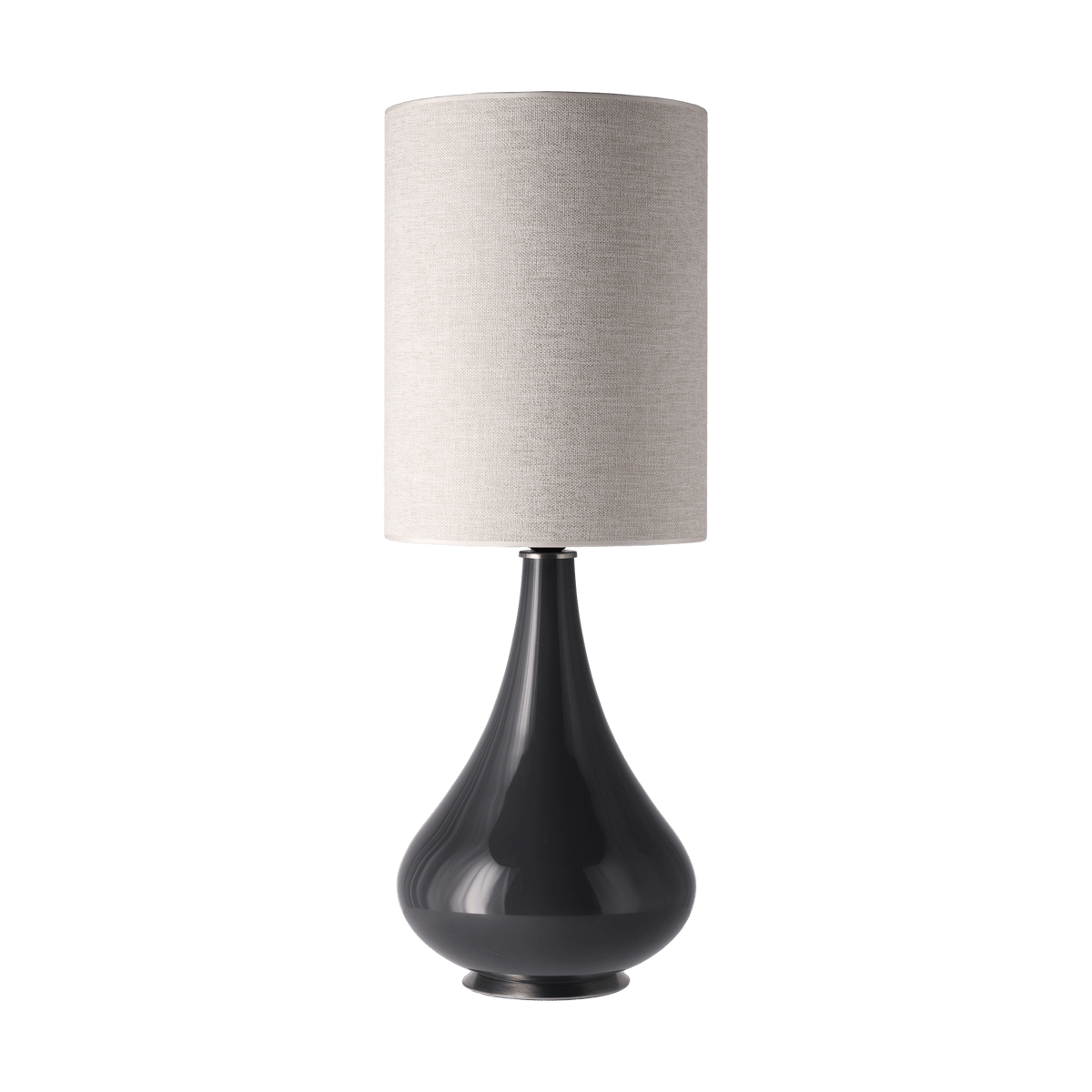 Flavia Lamps Renata Tischleuchte grauer Lampenfuß London Beige L