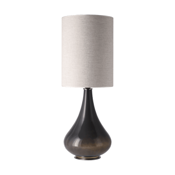 Renata Tischleuchte grauer Lampenfuß - London Beige L - Flavia Lamps