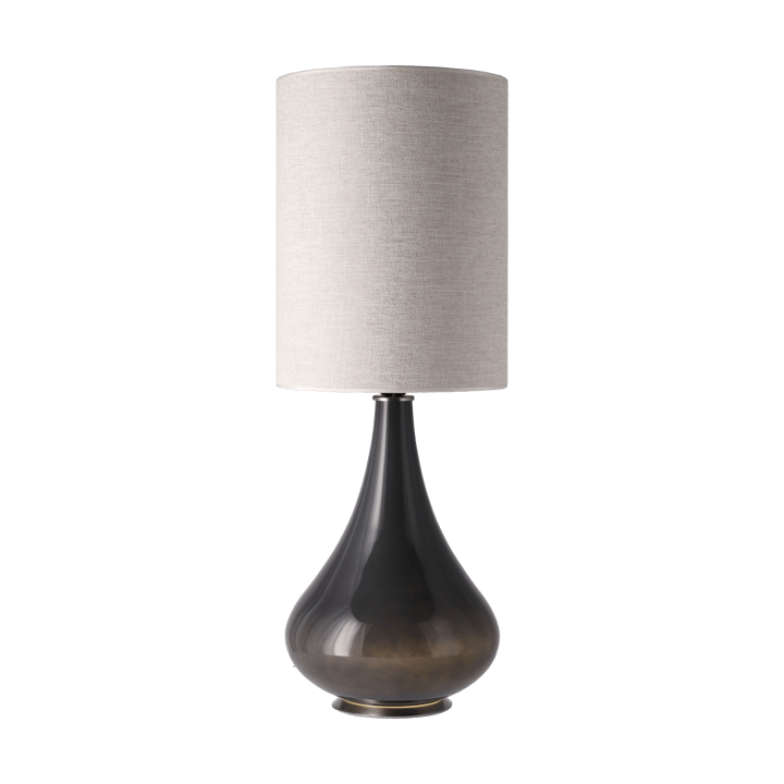 Renata Tischleuchte grauer Lampenfuß - London Beige L - Flavia Lamps