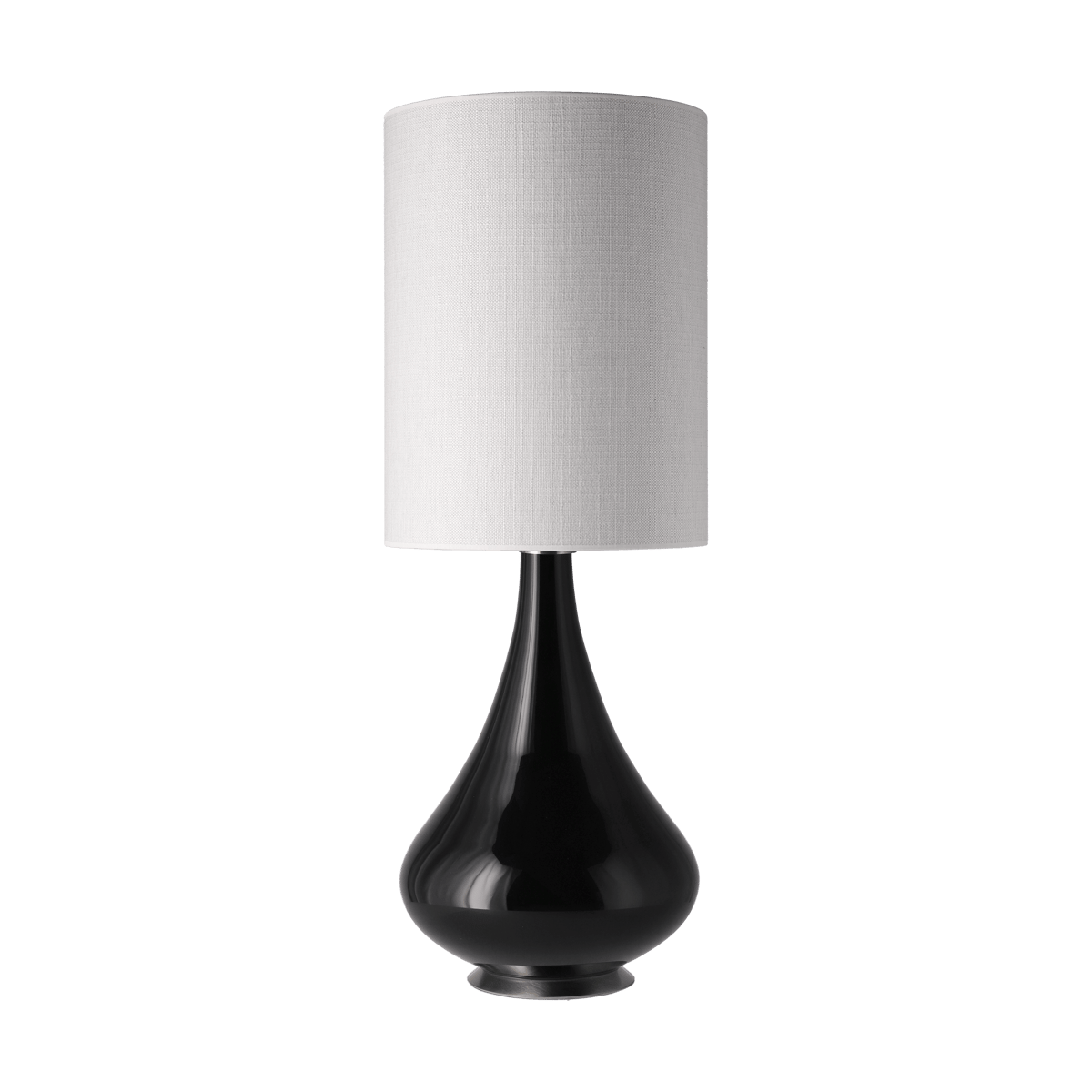 Flavia Lamps Renata Tischleuchte schwarzer Lampenfuß Babel Beige L