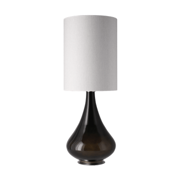 Renata Tischleuchte schwarzer Lampenfuß - Babel Beige L - Flavia Lamps