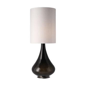 Renata Tischleuchte schwarzer Lampenfuß - Babel Beige L - Flavia Lamps