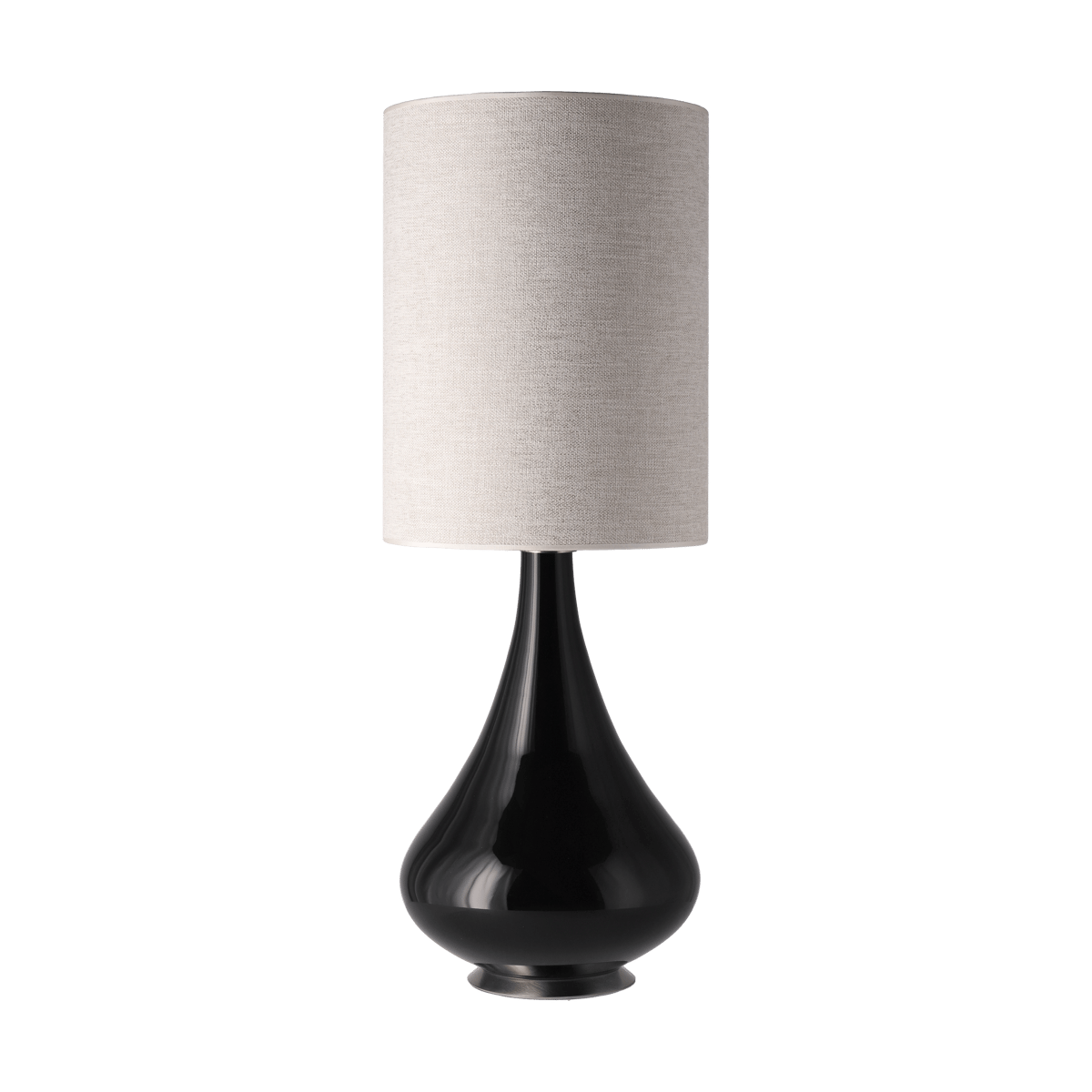 Flavia Lamps Renata Tischleuchte schwarzer Lampenfuß London Beige L