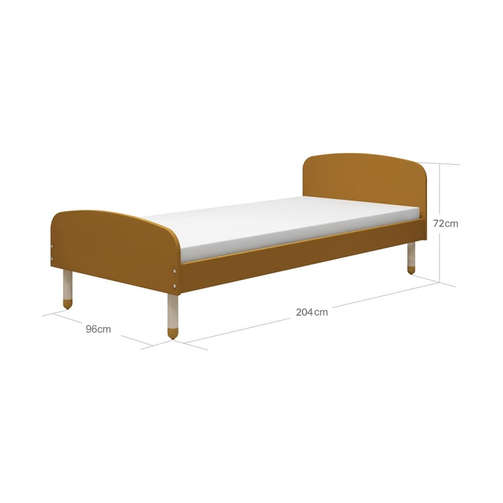 Dots Einzelbett 96x204 cm, Gelb FLEXA