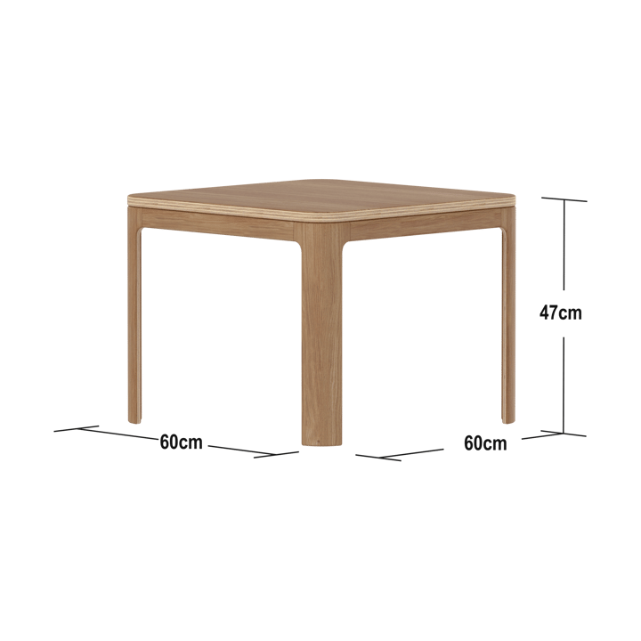 Nova Tisch 47x60x60 cm, Eichenfurnier FLEXA