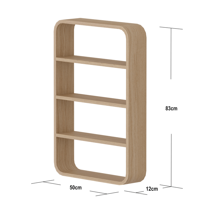 Nova Wandregal 50x83 cm, Eichenfurnier FLEXA