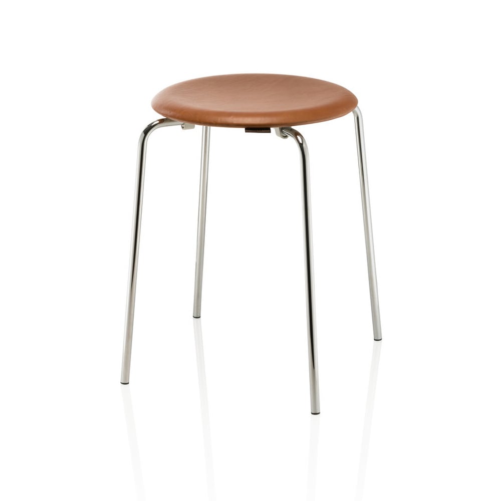 Fritz Hansen Dot Hocker Leder Walnut