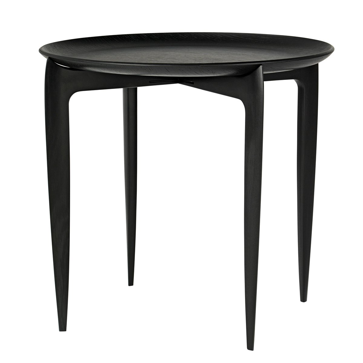 Fritz Hansen Foldable Tray Table Ø 45cm Schwarz