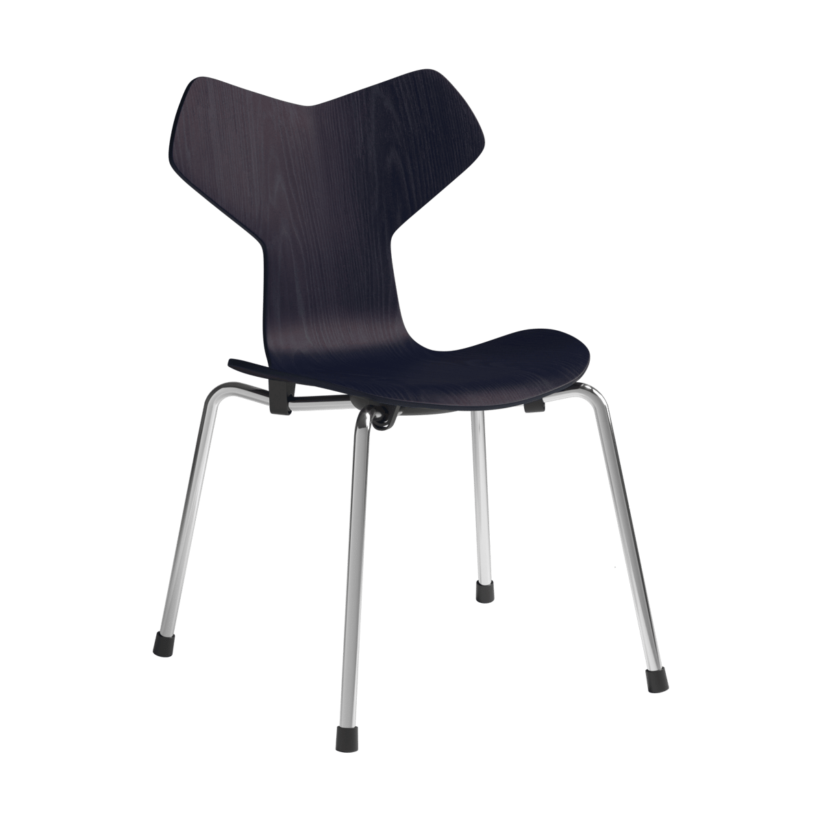 Fritz Hansen Grand Prix Kinderstuhl Midnight blue Esche lackiert-Chrom