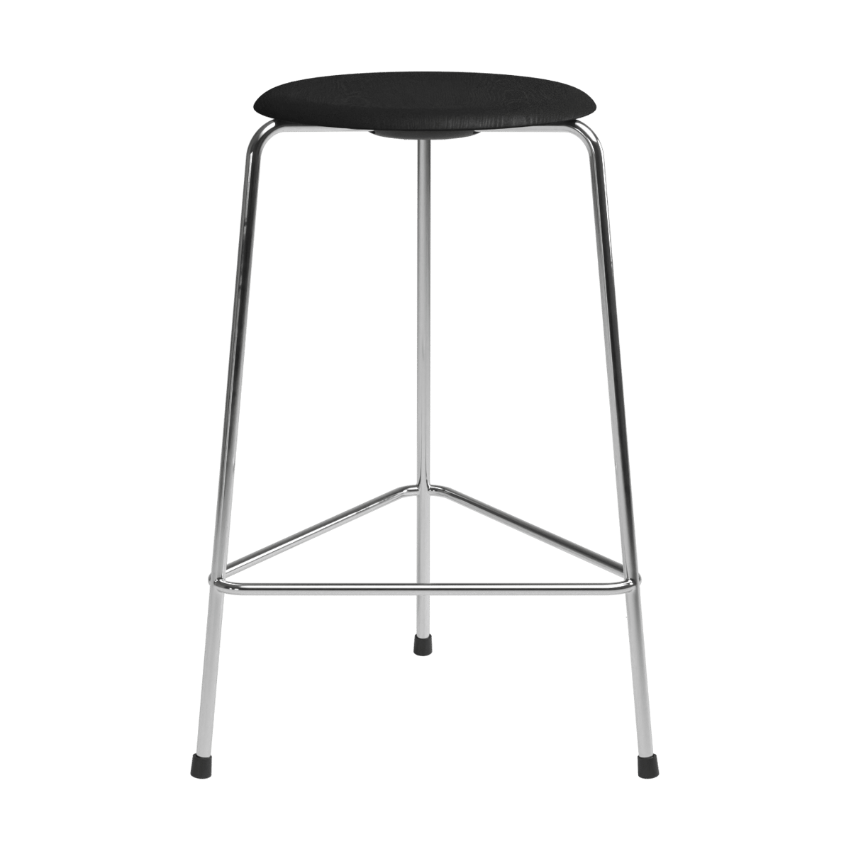 Fritz Hansen High Dot counter Stuhl 3 Beine Esche schwarz-Chrom