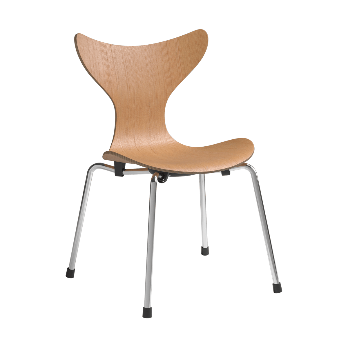 Fritz Hansen Liljan Kinderstuhl Oregon pine-Chrom