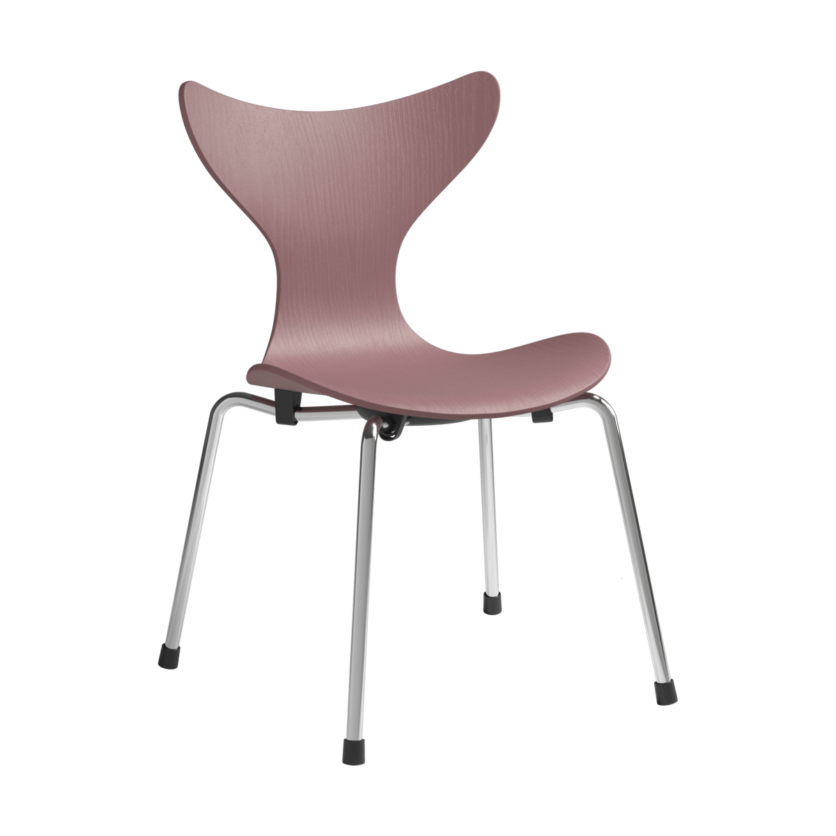 Fritz Hansen Liljan Kinderstuhl Wild rose Esche lackiert-Chrom