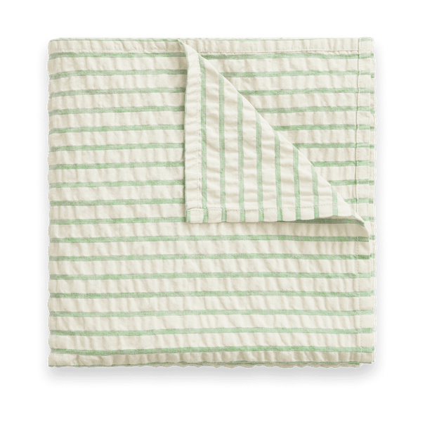 Stripe Emerald Seersucker Pucktuch - 110x110 cm - Garbo&Friends