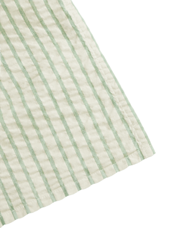 Stripe Emerald Seersucker Pucktuch - 110x110 cm - Garbo&Friends