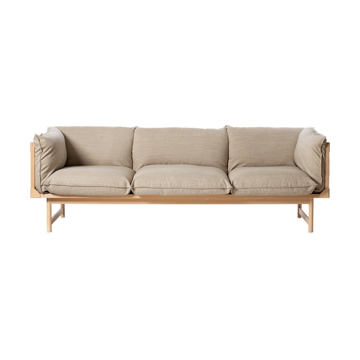 Gärsnäs Bleck 3-Sitzer Sofa Buche-white-Foss 0213