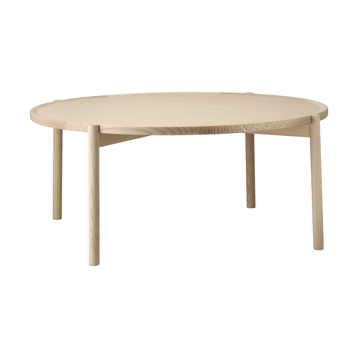 Gärsnäs Elna Couchtisch Esche-white-Ø90 cm