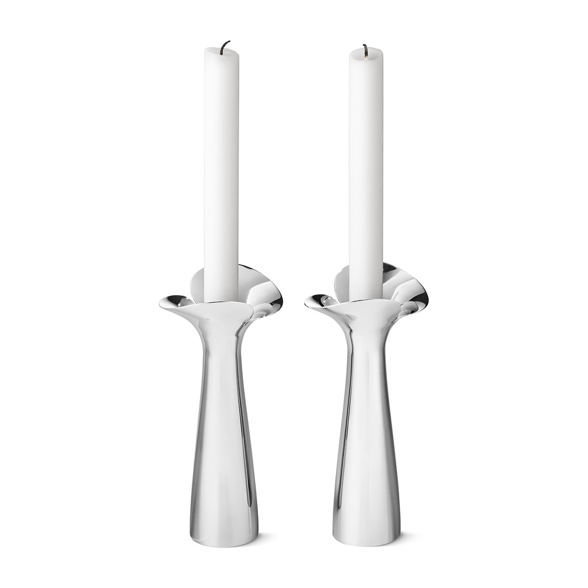 Georg Jensen Bloom Botanica Kerzenhalter 2er Pack Edelstahl