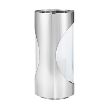 Chrome contours hurricane Windlicht 22 cm - Edelstahl - Georg Jensen