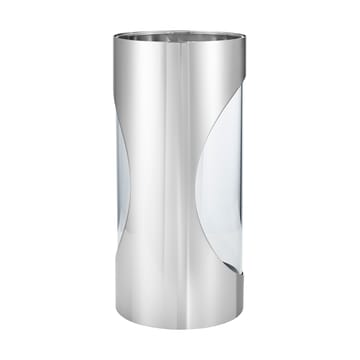 Chrome contours hurricane Windlicht 33 cm - Edelstahl - Georg Jensen