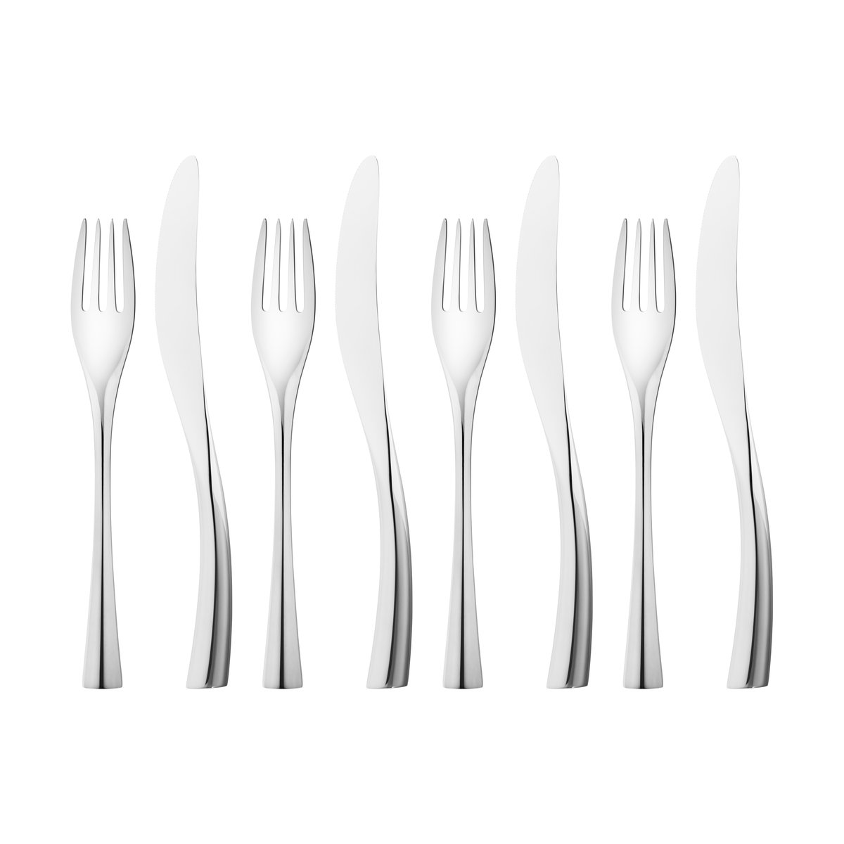 Georg Jensen Cobra Besteckset 8 Teile Edelstahl