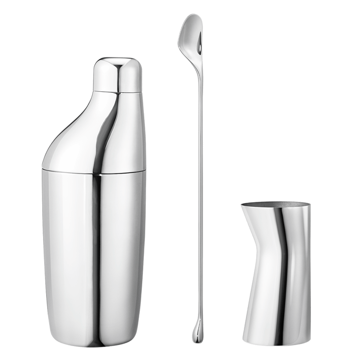 Himmel Set Shaker Barskedar Messglas, Edelstahl Georg Jensen