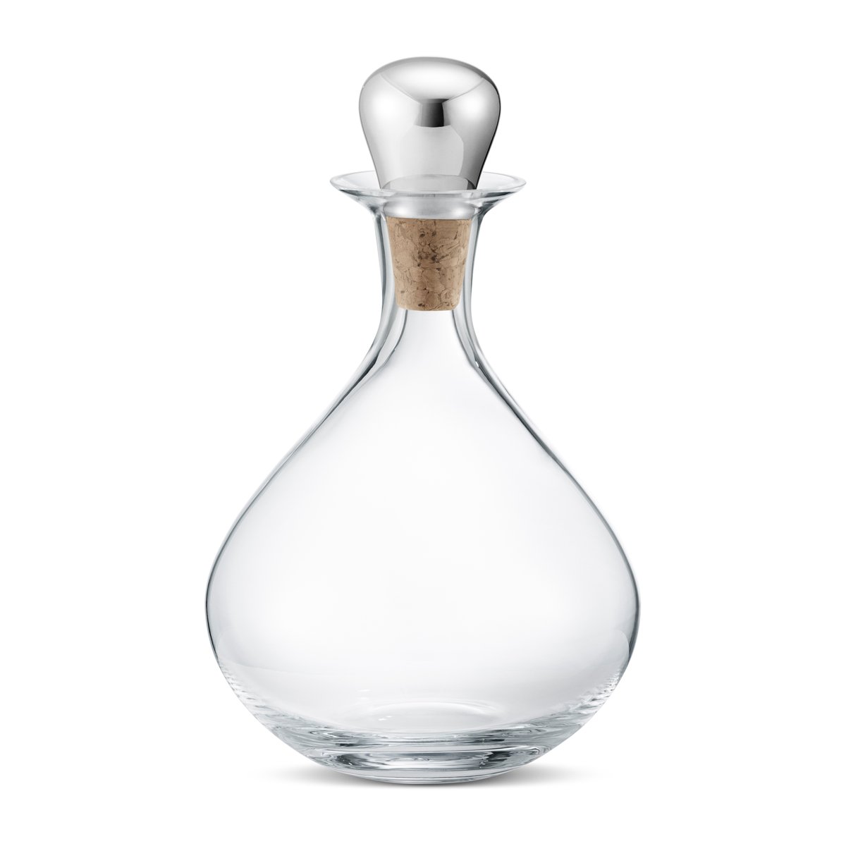 Georg Jensen Sky Weinkaraffe mit Korken 145cl Edelstahl