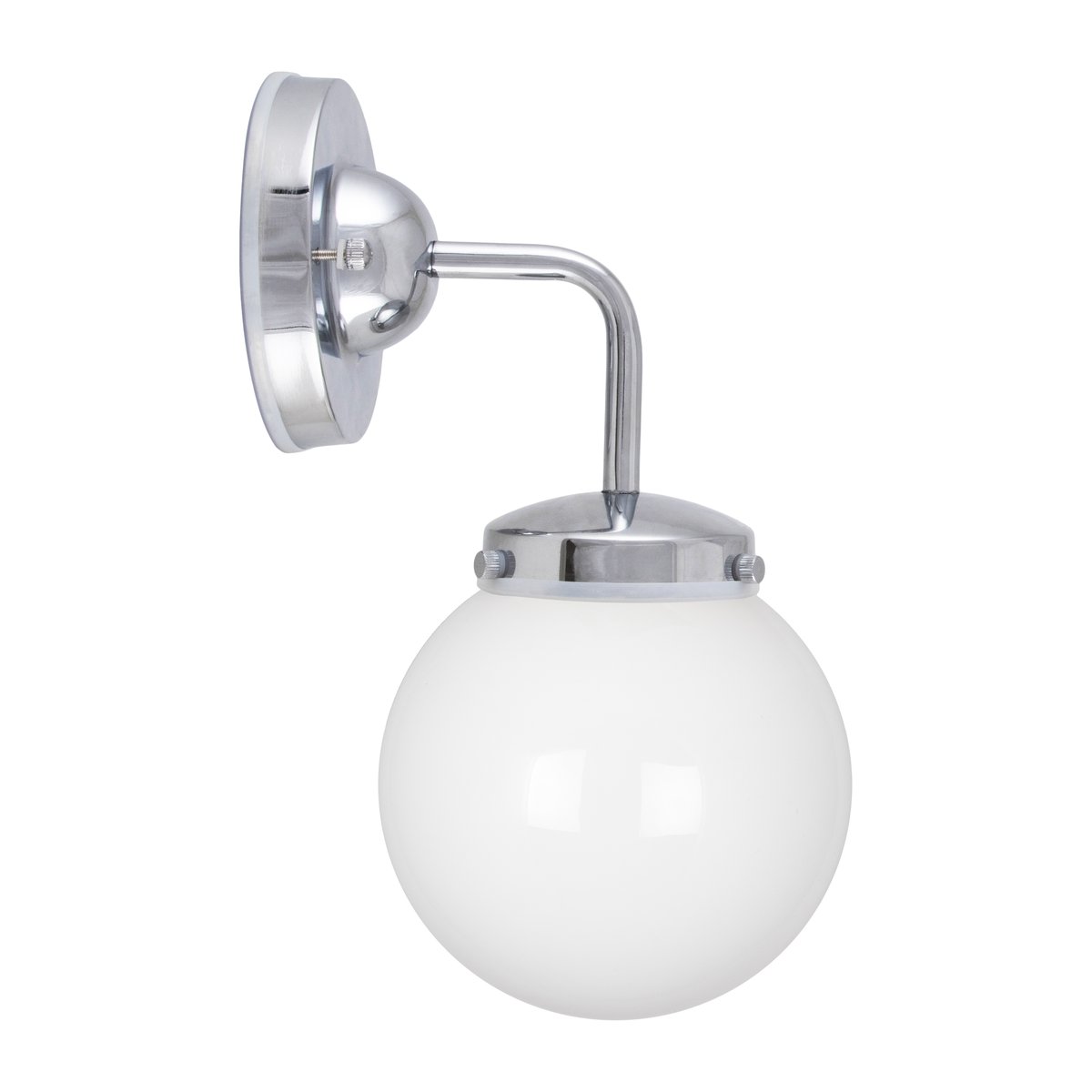 Globen Lighting Alley 1 IP44 Wandleuchte IP44 Chrom-weiß