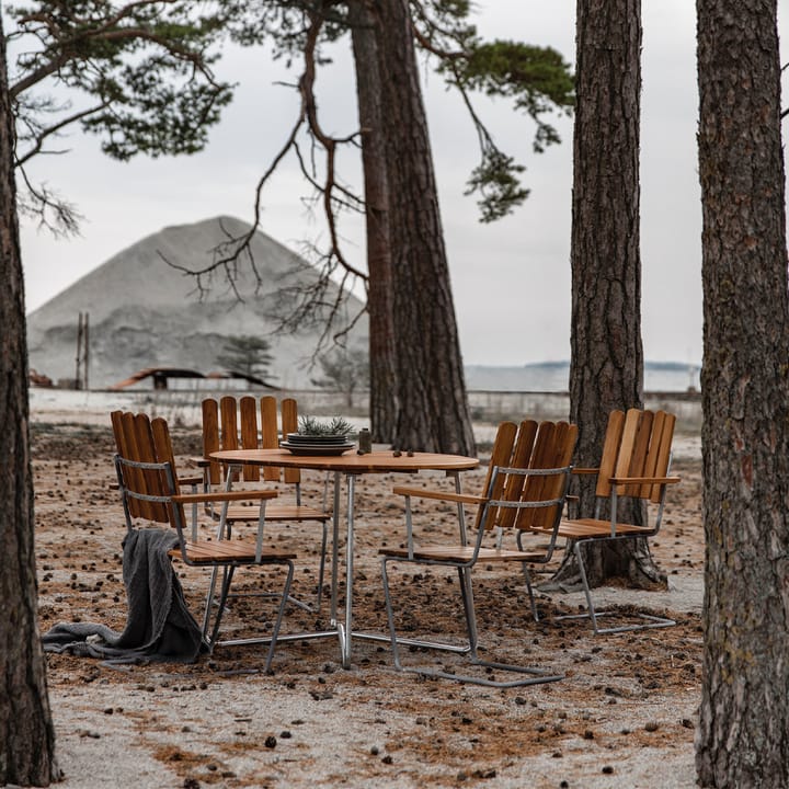 9A Esstisch, Teak Ø100 cm Grythyttan Stålmöbler