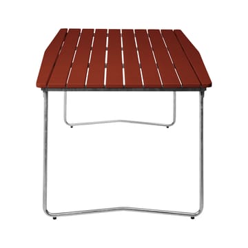 B31 170 Esstisch - Dark red lacquered oak-galvanized base - Grythyttan Stålmöbler