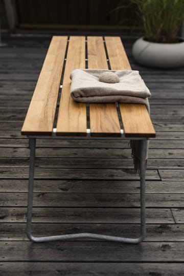 Bänk 9 Bank - Teak-170 cm-warmverzinkt - Grythyttan Stålmöbler