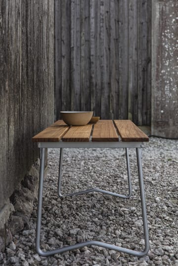 Bänk 9 Bank - Teak-170 cm-warmverzinkt - Grythyttan Stålmöbler