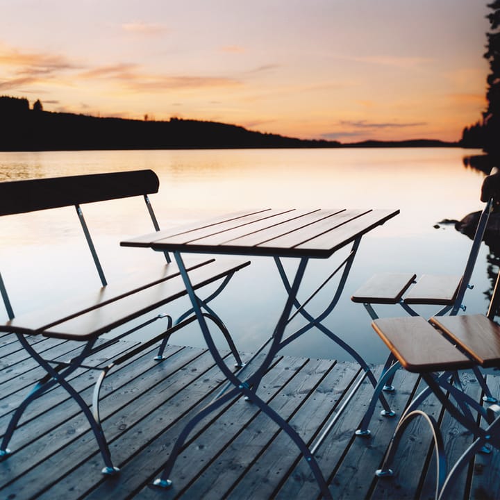 Bryggeri-Sofa, Teak-Gestell warmverzinkt Grythyttan Stålmöbler