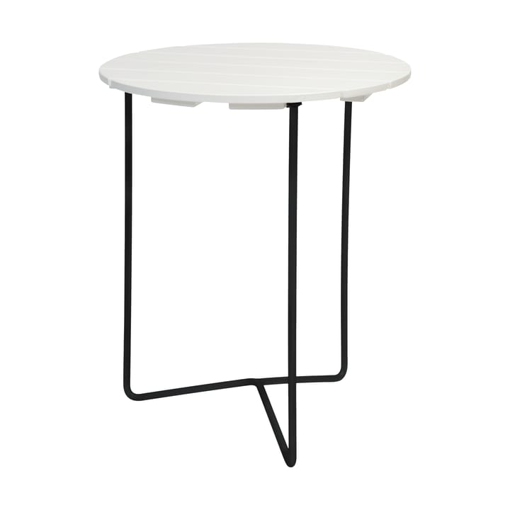 Table 6B Tisch Ø60 cm - Eiche weiß geölt-Schwarz - Grythyttan Stålmöbler